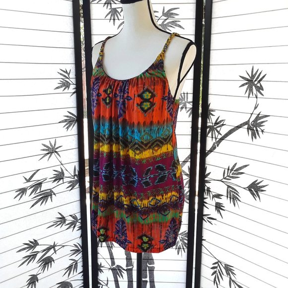 Forever 21 Tie Dye Braided Strap Open Back Top - Picture 7 of 11